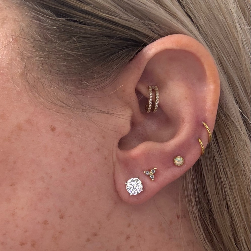 Moissanite 1.5ctw Sterling Silver Stud Earrings - Picture 5 of 5